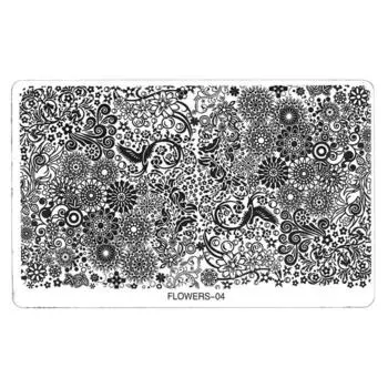 Трафарет металлический для стемпинга TNL большой, Журавли