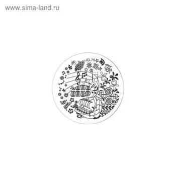 Трафарет металлический для стемпинга TNL малый, Мелодия