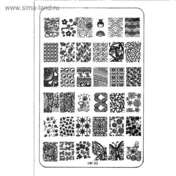 Трафарет металлический для стемпинга TNL средний, прямоугольный, Праздничное настроение в инд.уп03