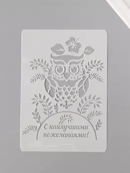 Трафарет пластик А5 «Филин», 14.821 см