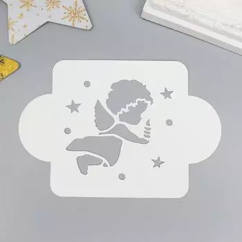 Трафарет пластик "Ангел" 10х10 см