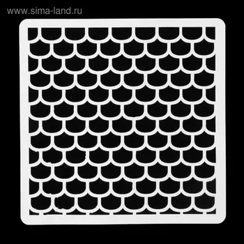 Трафарет пластик "Арт-модуль Черепица-2" 15х15 см