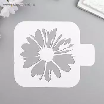 Трафарет пластик "Цветок" 9x9 см
