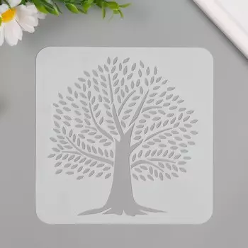 Трафарет пластик "Дерево" 15х15 см