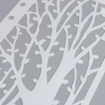 Трафарет пластик "Дерево с птичками" 17х9,8 см