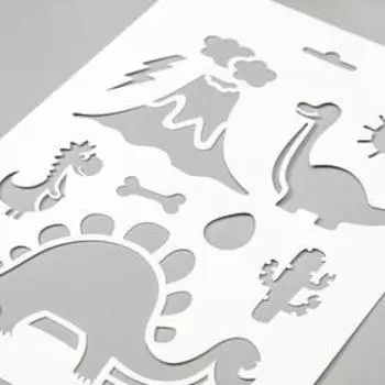 Пластиковый трафарет для творчества «Динозаврики», 1622 см