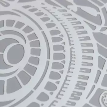 Трафарет пластик "Фотоаппарат цветочный" 29,7х21 см