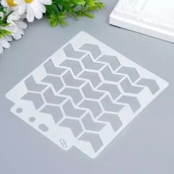 Трафарет пластик «Геометрия. Флажки», 1314 см