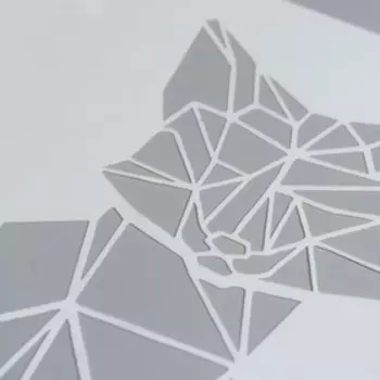 Трафарет пластик "Геометрия. Лис" 29,7х21 см