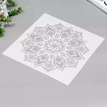 Трафарет пластик "Графика. Цветок" 30х30 см