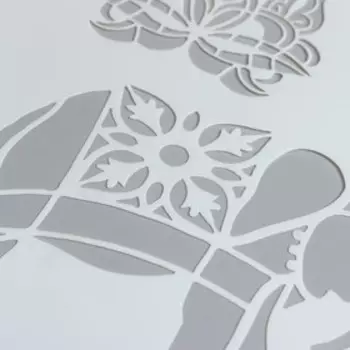 Трафарет пластик "Индийский слон и узоры" 29,7х21 см