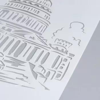 Трафарет пластик "Капитолий. Вашингтон" 29х20,8 см