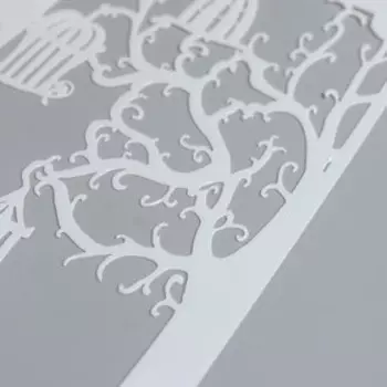 Трафарет пластик "Клетки на дереве" 17х9,8 см