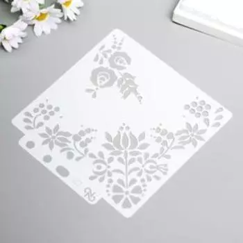 Трафарет пластик "Колокольчики" 13х14 см