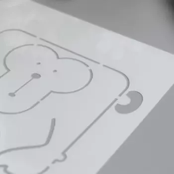 Трафарет пластик "Квадратные звери. Обезьяна" 13х13 см