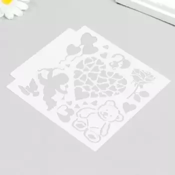 Трафарет для творчества «Любовь», пластик, 1313 см