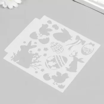 Трафарет пластик "Пасха" 13х13 см