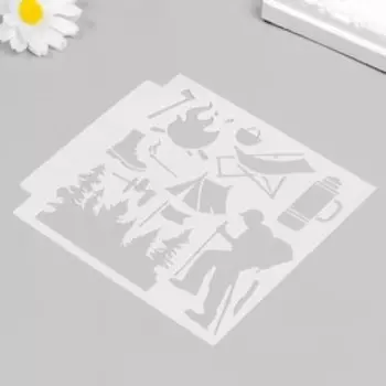 Трафарет пластик "Поход" 13х13 см