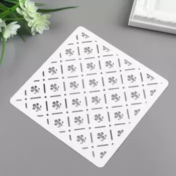 Трафарет пластик "С Узорами" 15х15 см