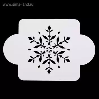 Трафарет пластик "Снежинка изящная" 10х10 см (МДНГ-27)