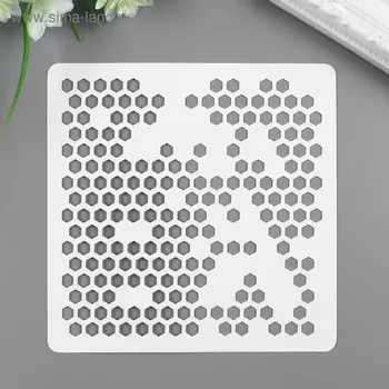 Трафарет пластик "Соты" 15х15 см