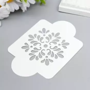 Трафарет пластик "Узор цветочный" 10х10 см