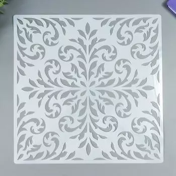 Трафарет пластик "Узор из листьев" 30х30 см