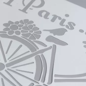 Трафарет пластик "Велосипед с цветами" 29,7х21 см