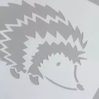 Трафарет пластик "Зверята. Ёжик" 15х15 см