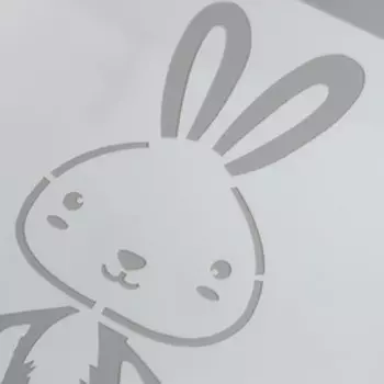 Трафарет пластик "Зверята. Зайчик" 15х15 см