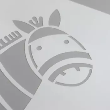 Трафарет пластик "Зверята. Зебра" 15х15 см