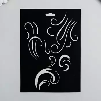 Трафарет пластиковый "Цветочный орнамент" №4 14,5х20см