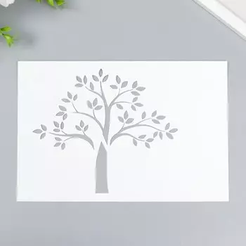 Трафарет пластиковый "Дерево" 24х16 см