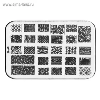 Трафарет пластиковый для стемпинга TNL большой, mix№05