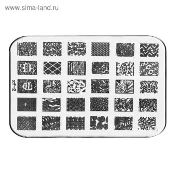 Трафарет пластиковый для стемпинга TNL большой, mix№02