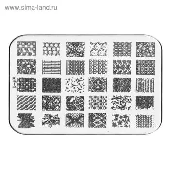 Трафарет пластиковый для стемпинга TNL большой, mix№01