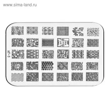 Трафарет пластиковый для стемпинга TNL большой, mix№03