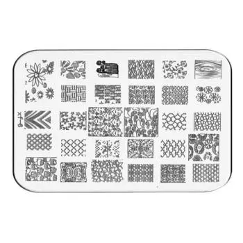 Трафарет пластиковый для стемпинга TNL большой, mix№06