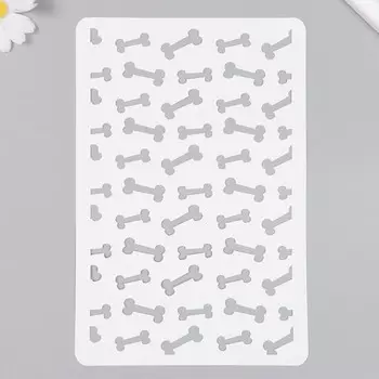 Трафарет пластиковый "Косточки" 16х24 см