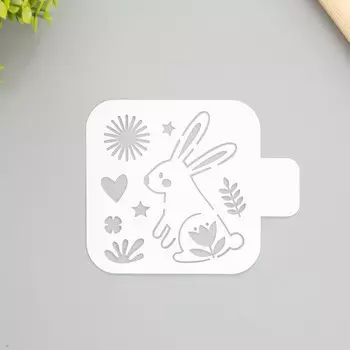 Трафарет пластиковый "Кролик" 9х9 см