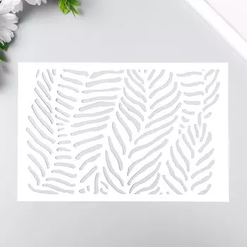 Пластиковый трафарет для творчества «Листики», шаблон, 2416 см