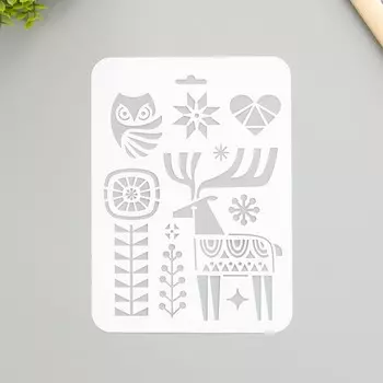 Трафарет пластиковый "Олень" 16х22 см