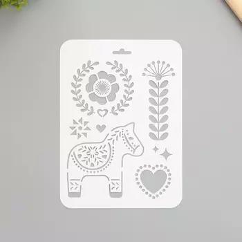 Трафарет пластиковый "Пони" 16х22 см