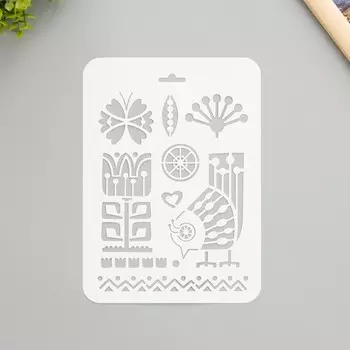 Трафарет пластиковый "Птица" 16х22 см