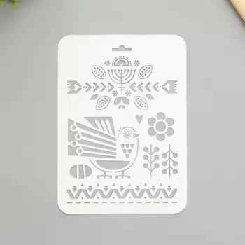 Трафарет пластиковый "Птица" 16х22 см