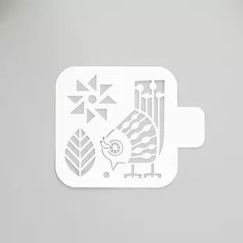 Трафарет пластиковый "Птица" 9х9 см