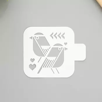 Трафарет пластиковый "Птицы" 9х9 см