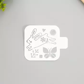 Трафарет пластиковый "Зайка" 9х9 см