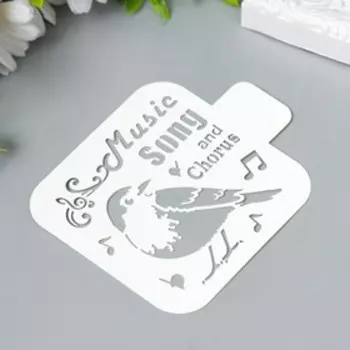 Трафарет "Птичка" 9х9 см