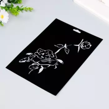 Трафарет пластиковый "Роза" 20х29см